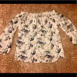 i Jeans by Buffalo Off The Shoulder Sheer Top